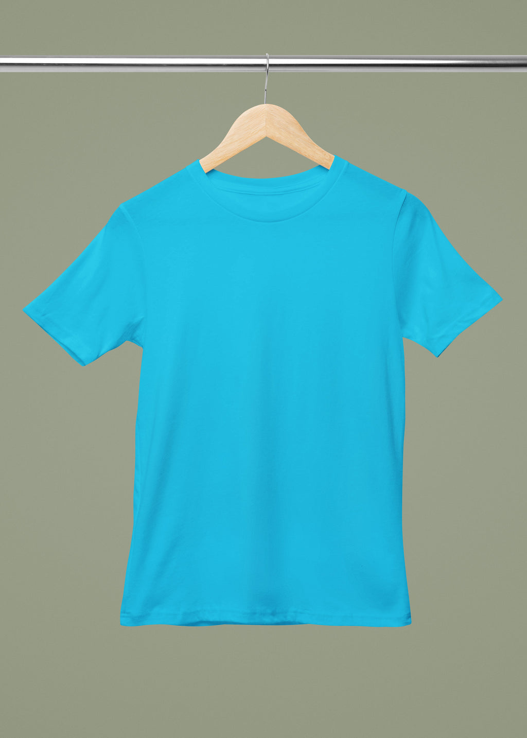 T-Shirt Vierge Bleu Azur